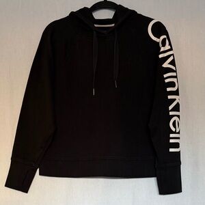 Calvin Klein Performance Hoodie Black White Branding Small